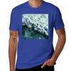 Blue Ocean Waves T-Shirt Customs Plus Sizes Mens Cotton T Shirts