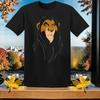 Lion King Scar Pattern T-shirt Men's Women  Tops Tees Casual Couple Unisex Summer Streetwear Oversized Short Sleeve