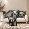 Spooky Goat Face 2D Cushion Cover Nordics Simplicitys Print for Home Office Coffee Shop Car Sofa Pillow Decor One Side Printed
