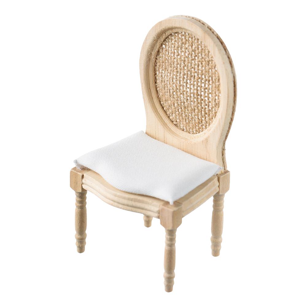 1:Maßstab 1:12 Spielhaus Restaurant Wohnzimmer Miniatur Stuhl Sofa Haus Zubehör Holz Mini Hocker Puppenhaus Möbel