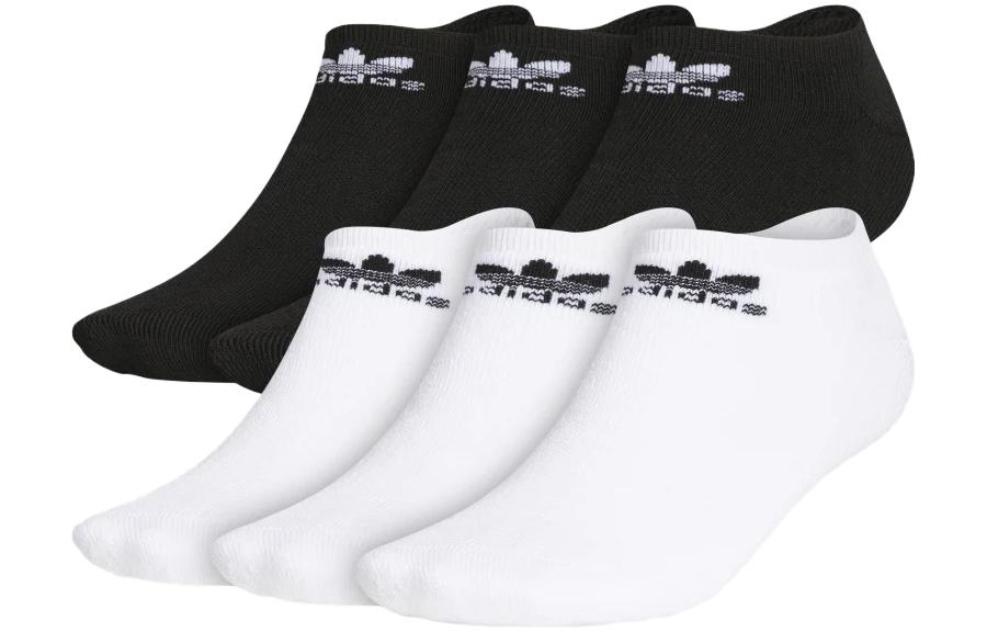 Adidas Originals Trefoil No Show Socks 6 Pairs BH6435 L