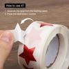 500pcs/roll Exquisite Laser Blank Five-pointed Star Stickers Handmade Decoration Holiday Birthday Party Sealing Label Sticker