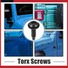 Pack of 2 for Jeep Wrangler 2007-2018 Extra Long Black 6pcs Hard Top Torx Screws