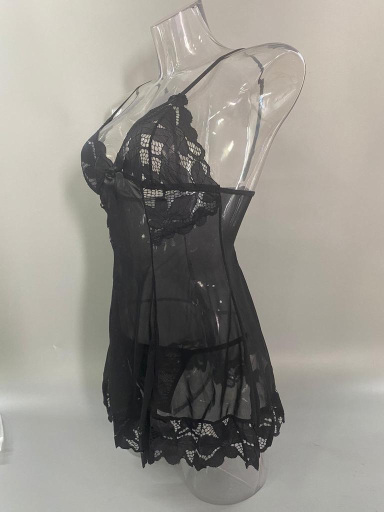 V-neck Lace Patchwork Camisole: Sexy, See-through European/American Style Lingerie & Pajamas