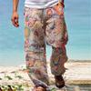 New Men's Youth Printed Relaxed-Fit Casual Trousers