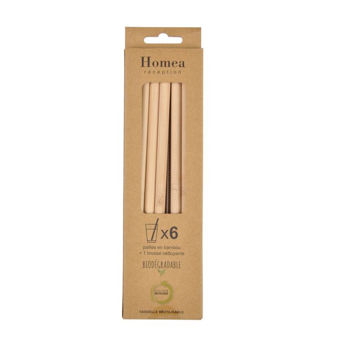 6 Pailles + brosse