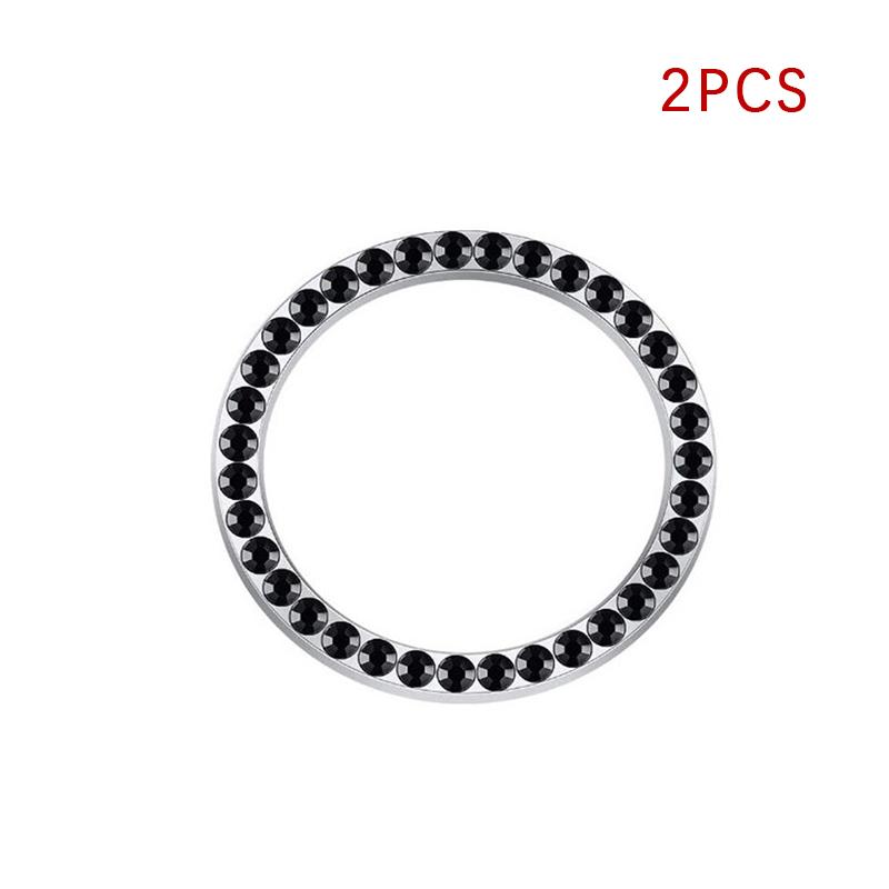 

2 шт. кнопка запуска декоративное кольцо автомобильное зажигание ручная работа наклейка переключатель для авто мотоцикла стиль горный хрусталь блестящий декор