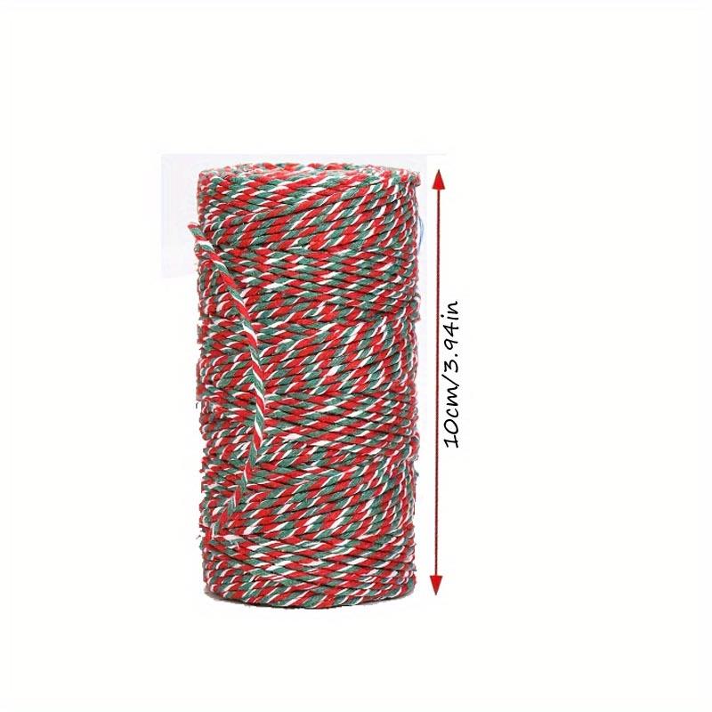 A Roll Christmas Cotton Cords Rop Twines Merry Christmas Decor For Home New Year Gifts Decor Packing Craft Wrapping Gift Packaging and DIY Projects