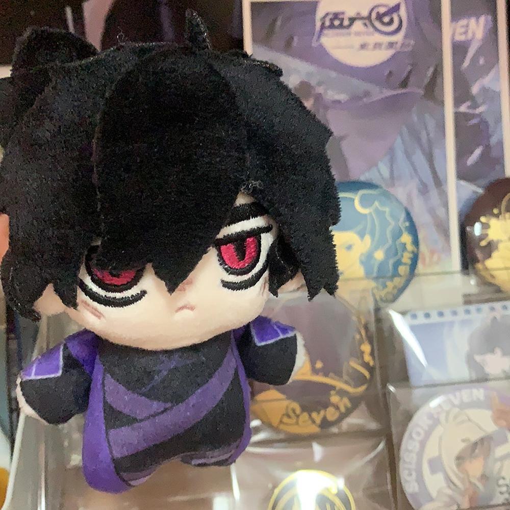 10cm Anime Schere Sieben Plüschtier Stoffpuppe Killer Sieben Plüschspielzeug Rucksackanhänger Schlüsselanhänger Puppe Plüschspielzeug Geburtstagsgeschenke