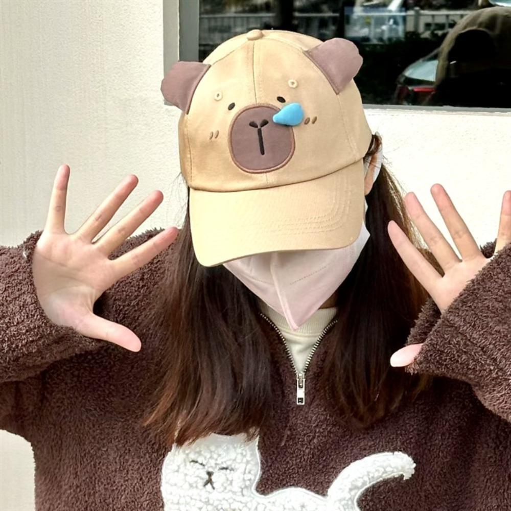 Capybara Runny Nose Fishing Cap Trendy Dad Hats Hot Sale Hip Hop Gorras Four Seasons