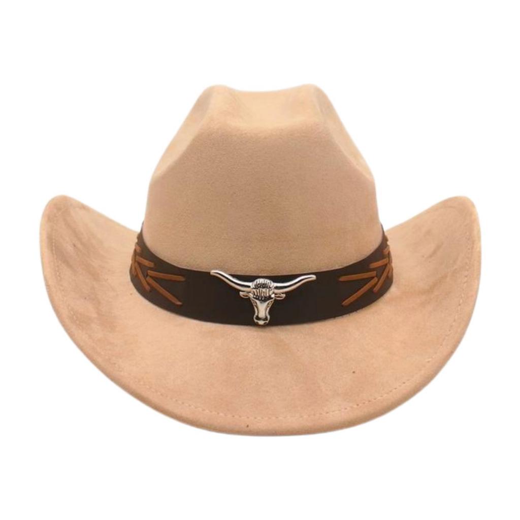 Western Cowboy Hat National Knight Jazz Hat Tibetan Warped Edge One-Word Top Hat Travel Cowboy Hat
