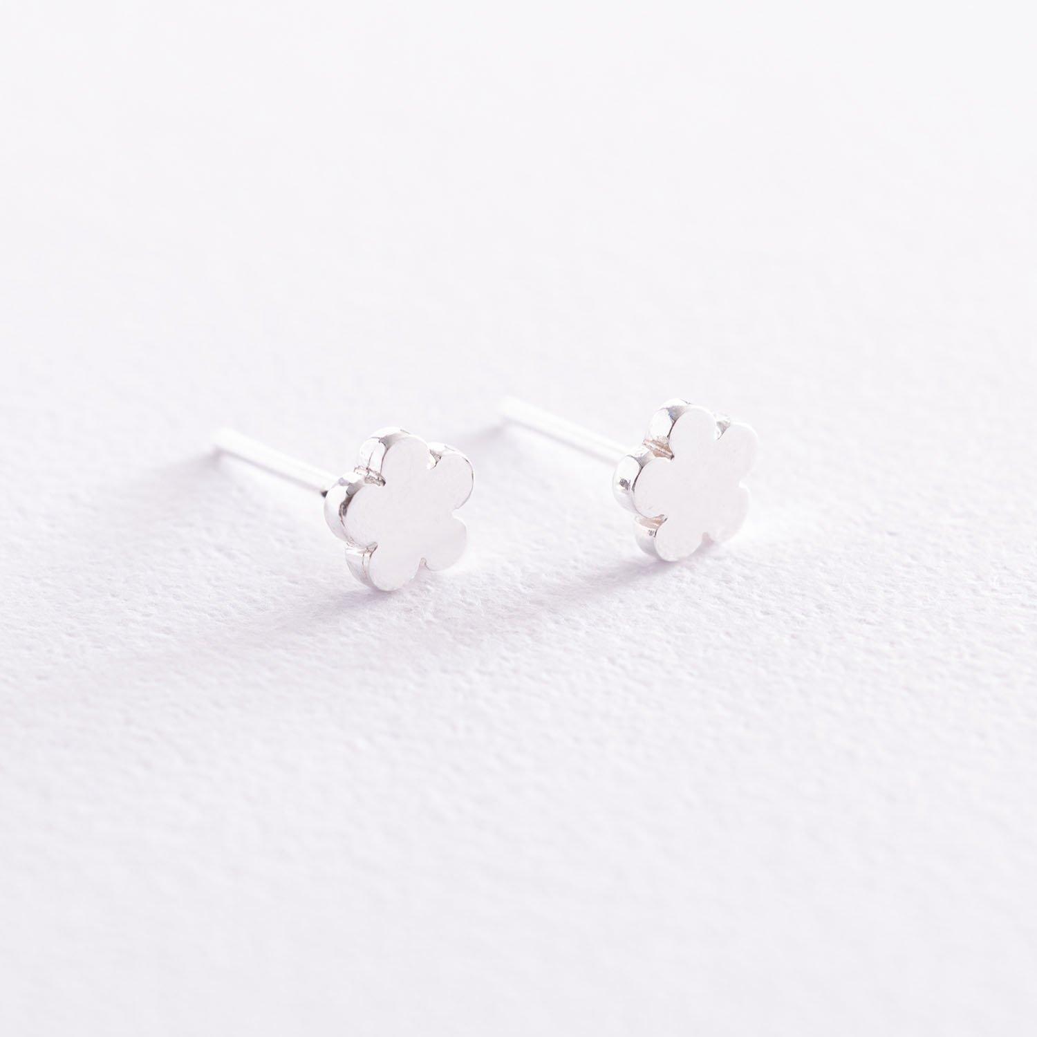 

Срібні сережки-пусети Квіти Oniks d 0.6 cm срібний