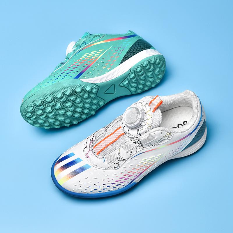 2025 New Soccer Sneakers Small Size 29-38 Quick Lace TF Spikeless Football Shoes Competition Professional Training Soccer Shoes