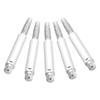 5pcs Diamond Coated Carbide Burrs for Chainsaw Chain Sharpening Jig, Cylindrical Grinding Heads 4.0/4.8/5.5mm, 6mm Shank, Silver