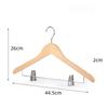 Wooden Hangers 5pcs Solid Wood Coat Hanger Heavy Duty, Smooth Finish High-Grade Wooden Clothes Hanger with Non Slip Pant Bar, 360° Swivel Hook