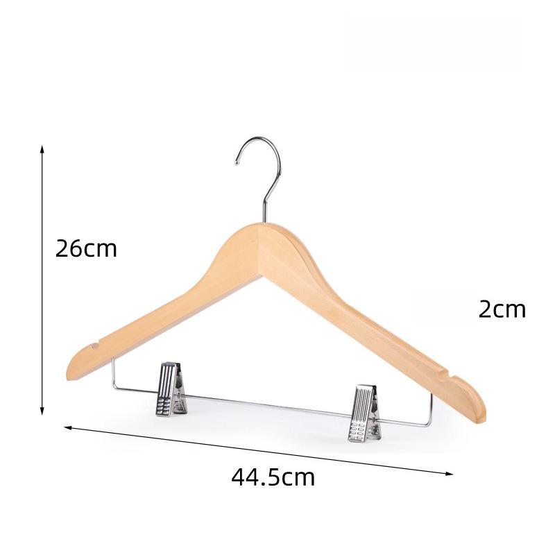 Wooden Hangers 5pcs Solid Wood Coat Hanger Heavy Duty, Smooth Finish High-Grade Wooden Clothes Hanger with Non Slip Pant Bar, 360° Swivel Hook