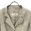 Max Mara Made In Italy Check Pattern Tailored Jacket 36 Gray Women Used