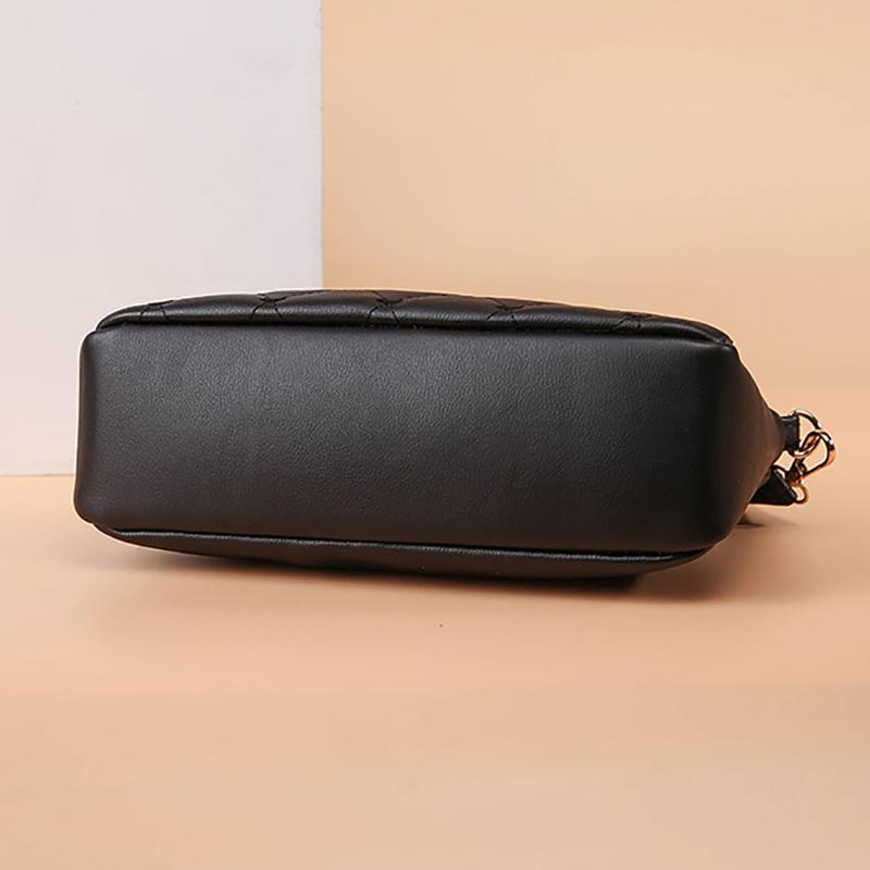 Neue Ankunft Einfache Schulter Taschen für Frauen Stickerei Herz Crossbody Geldbörse Weiblichen Leder Schwarz Handtasche Kleine Umhängetasche