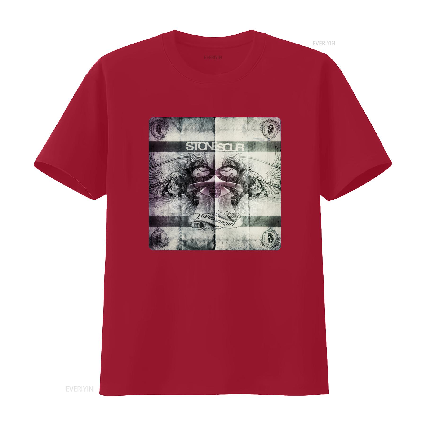 Stone Sour T Shirt Audio Secrecy Square Back Print vintage Washed Comfortable graphic streetwear Top For Everyday Wear homme S