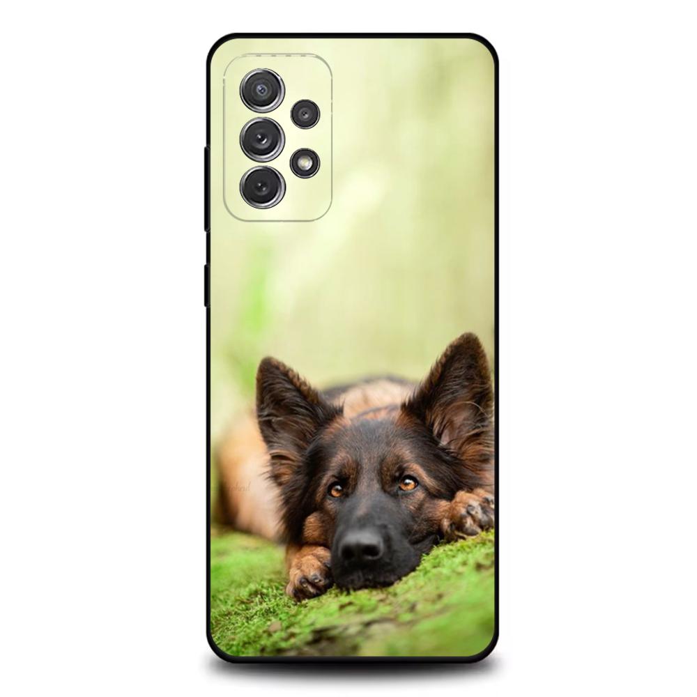 German Shepherd Dog Phone Case For Samsung S25,S24,S21,S22,S23,S30,Ultra,S20,Plus,Fe,Lite,Note,10,9,5G Black Cover