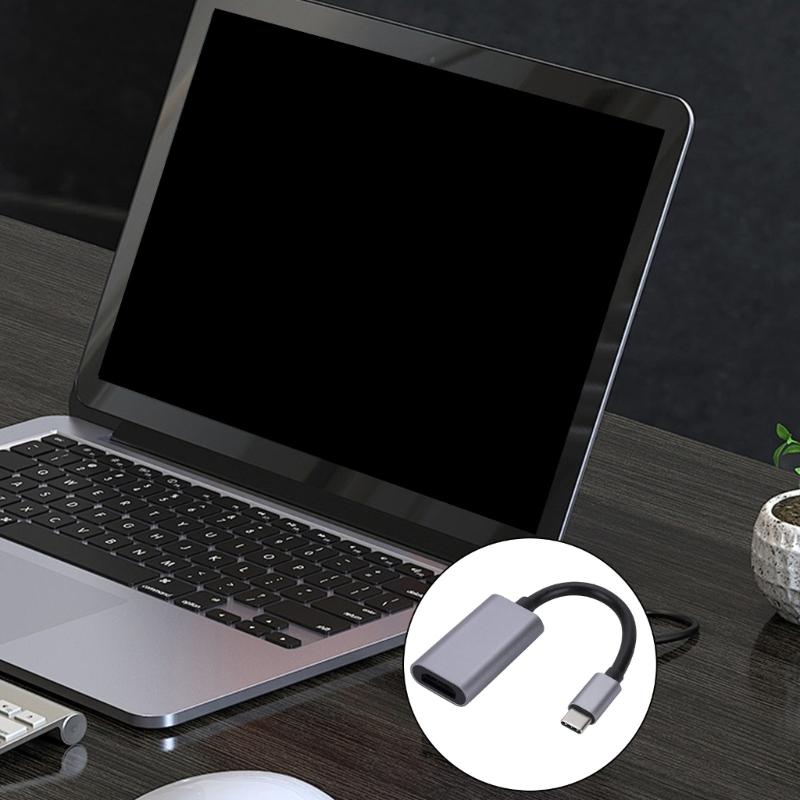 Aluminum USB C to HDTV Adapter Type C to HDTV Adapter 4K@30Hz Video Sound Sync Screen Converters Heat Dissipation