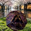 Custom Name Personalized Batman Print Umbrella, Auto Open Close, 8‑Rib Sturdy Frame, Commute Camping Hiking Use, Birthday Gift