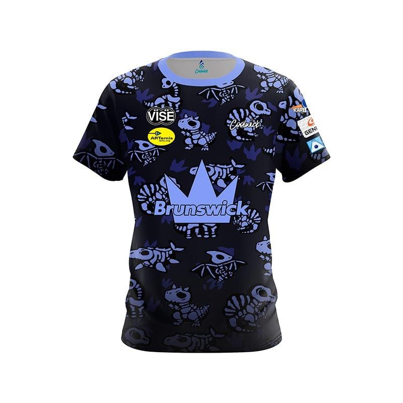New Brunswick Cute Garden Gnome Floral Split Color Bowling Jersey Short Sleeve Performance Sports Tee Fan Casual Streetwear