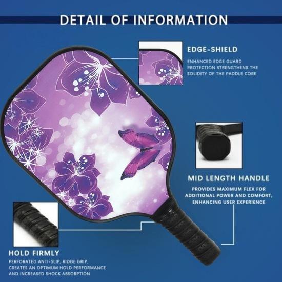 KNK Carbon Fiber Pickleball Paddle Set - Lightweight Paddle, Balls & Cover