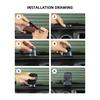 BAWA Car Adjustable Mobile Phone Holder GPS Stand Braket Mount Accessories For Jeep Wrangler JL JT 2018 2019 2020 2021 2022 2023
