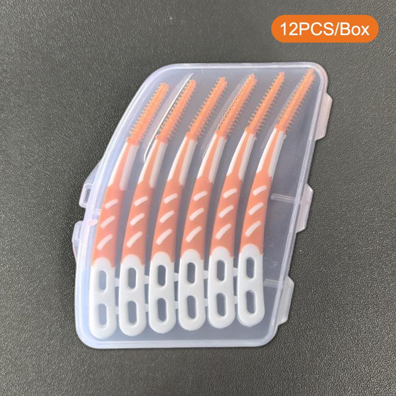 1/5 Box Interdental Silicone Brushes Teeth Stick Toothpicks Interdental Brushes Dental Cleaning Brush Teeth Care Dental Floss