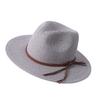 Homburg Cowboy Hats with Braided Belt Tassels Knight Hat Straw Top Hat Elegant Porkpie Hat for Boy Men Straw Hat