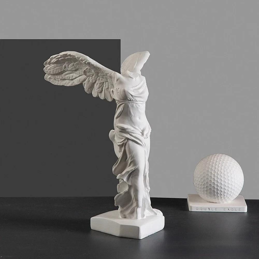 Nordic Greek Victory Goddess Statue Angel Wing Art Statue Home Decoration Resin Greek Mythology Sculptures And Figurines