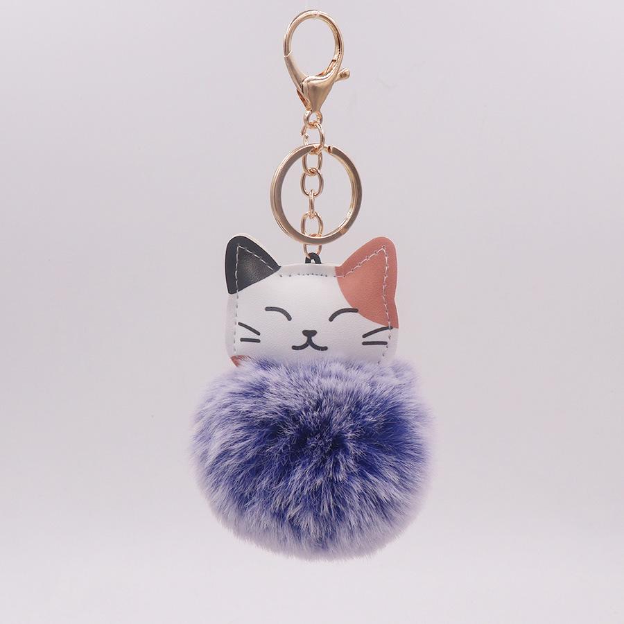 Adorable Kitten Plush Keychain - Cute Cat Figurine for Backpack or Suitcase