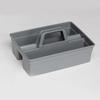 Cleaning Supply Tray Open Top Plastic Tool Storage Box With Center Slots and Carry Handle for Household Tasks, Detailing Gear, and Garage Use