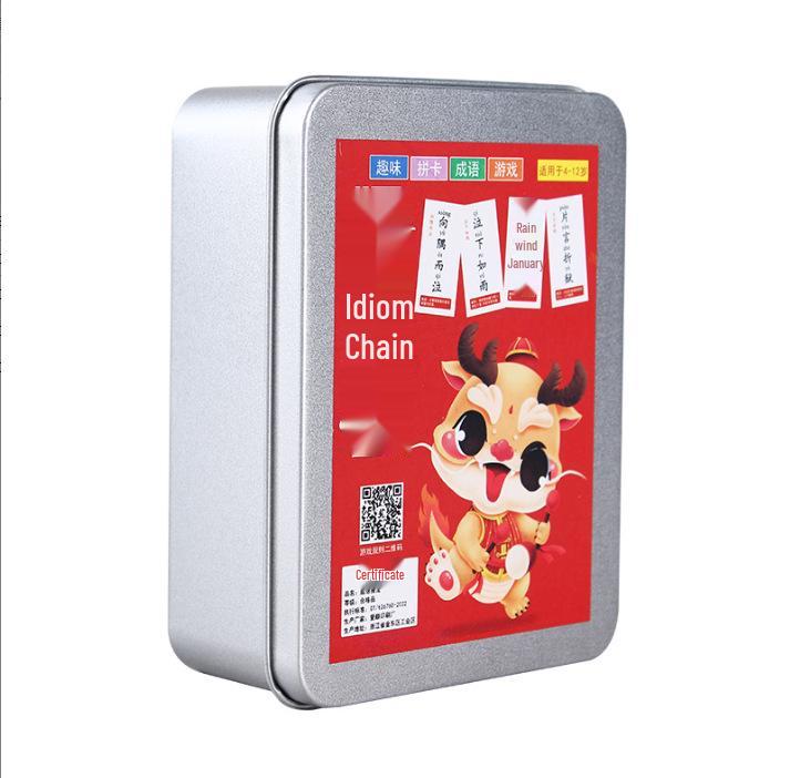 

Idioms Poker: Educational Card Game for Kids with Free Shipping 168 Idiom Cards in Iron Box