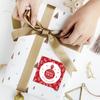 Christmas Square Sticker Gift Box Sealing Labels, Self-Adhesive Packaging Supplies