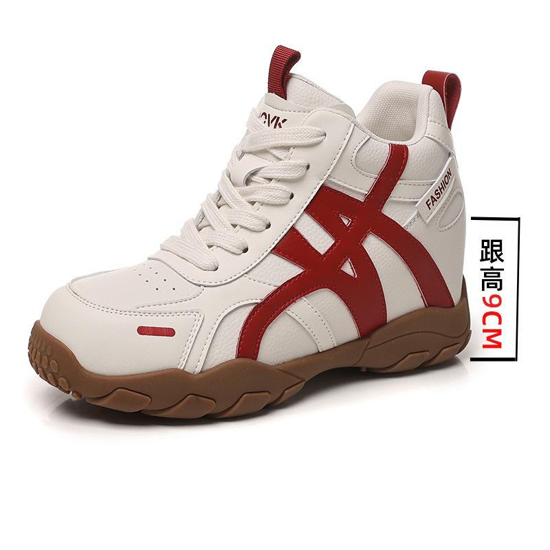

Warm women s shoes high-top small size autumn and winter heightening platform shoes fashionable warm sports shoes women s 39 червоний