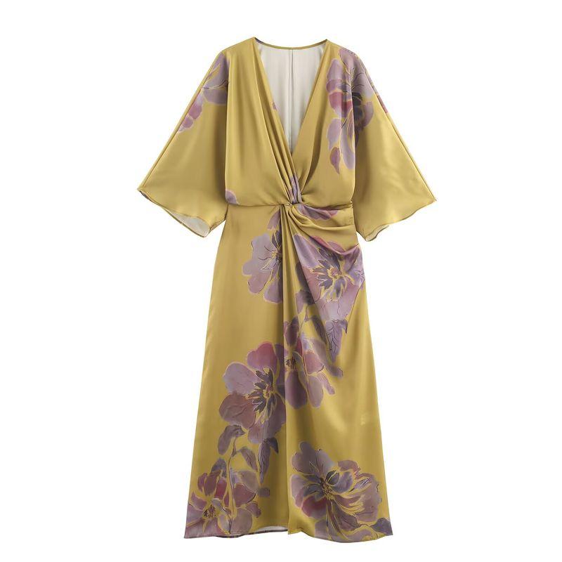 

Для Новой Осенней Женской Одежды 2025 Мода Ветер Французская Мода Текстура Шелкового Сатина Миди Юбка Платье 9186234 Picture Color L