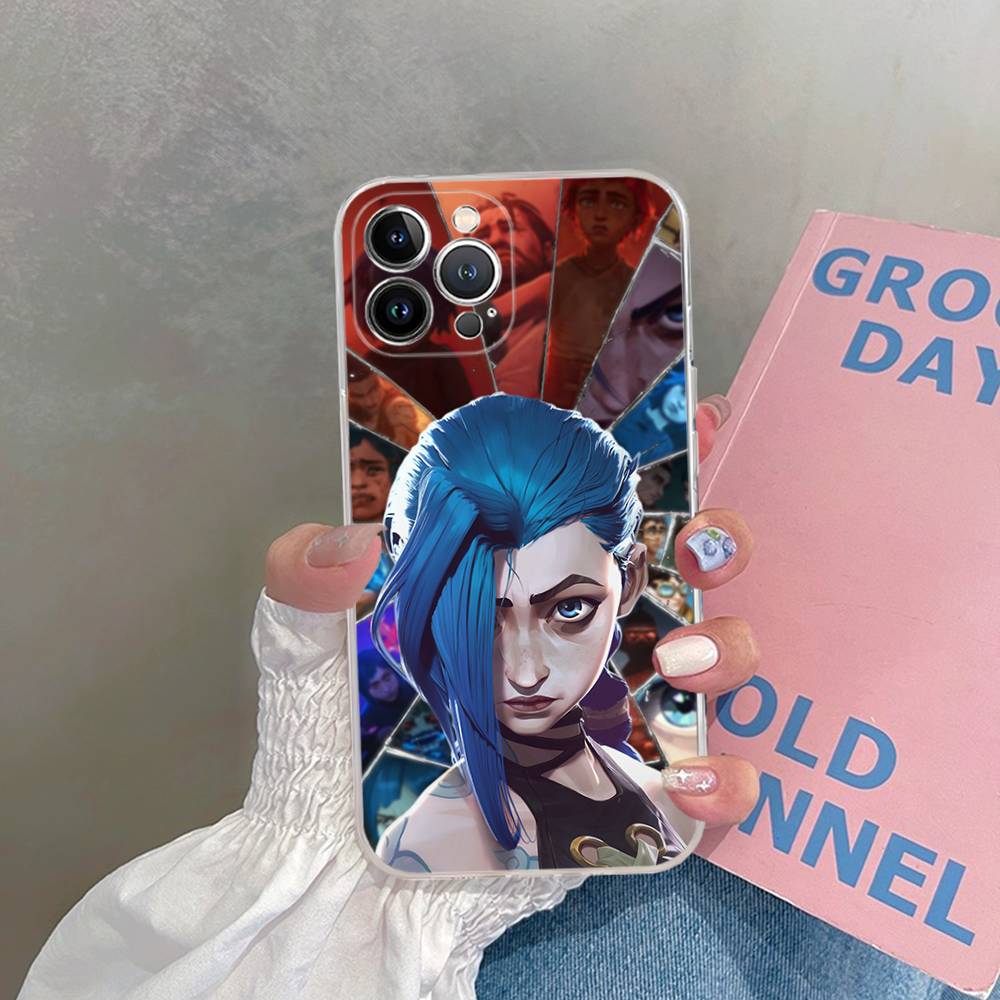 Arcane J-Jinx Anime Phone Case For IPhone 16 15 14 13 12 Mini 11 Pro XS Max X XR SE 6 7 8 Plus Soft Silicone Cover