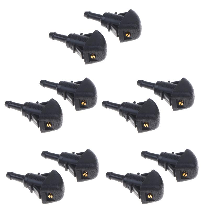 Auto Windshield Wiper Jet Nozzle 2/4/10PCS High & Low Temperature Proof 86636AJ10B for Car Exterior Cleaning