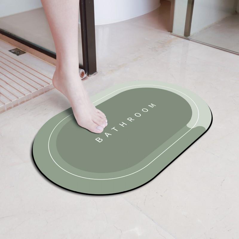Soft Diatomite Bath Mat Non-Slip Absorbent Floor Bathroom Toilet Entrance Quick Dry Door Modern Minimalist