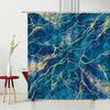 Marble Texturxury Bathroe Luom Shower Curtain Modern Polyester Fabric Shower Curtain Bathtub Accessories Bath Screen with Hooks