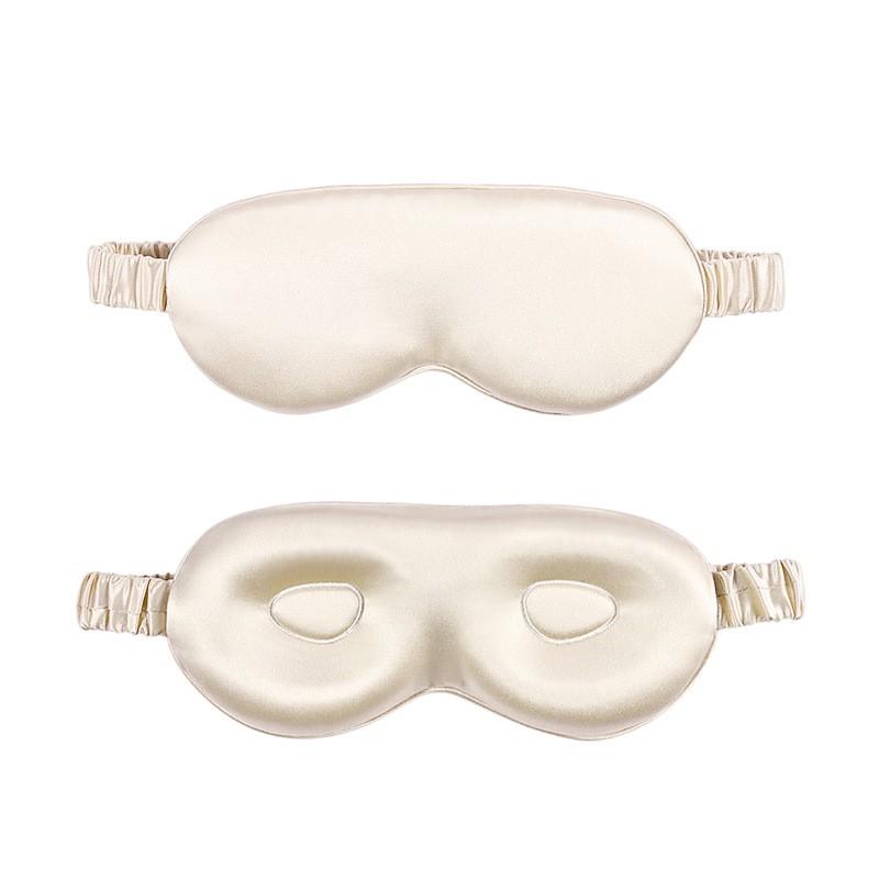 3D Silk Eye Mask Sleep Travel Relaxation Lightweight Comfortable Light Blocking Eyemask With Memory Foam Padding