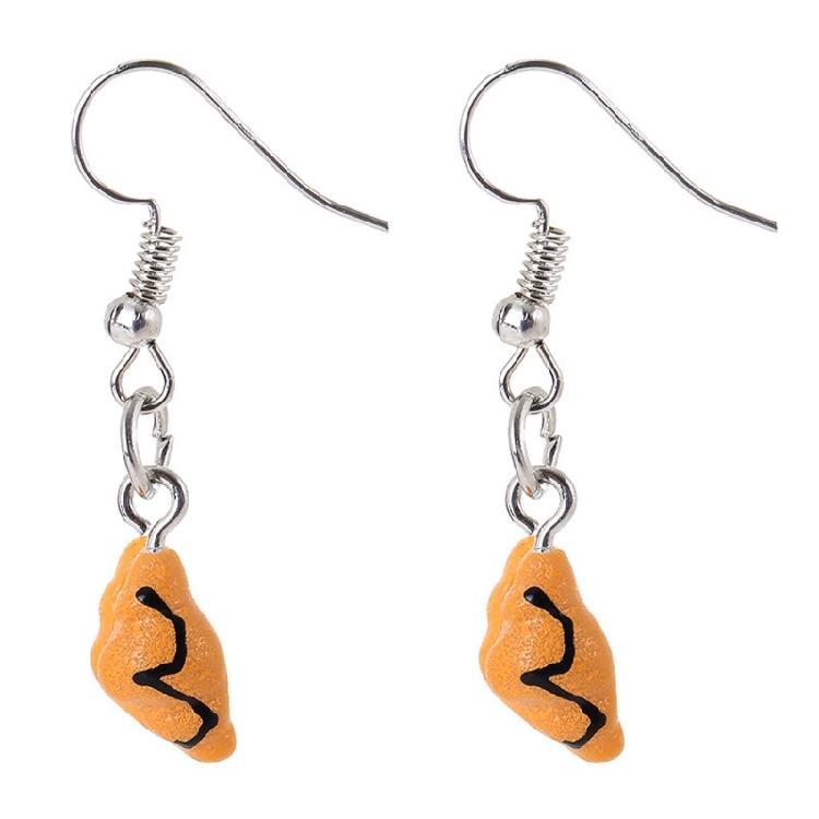 Trendige Multi-Typ-Pins Ohrringe Damen Minimalistisch Simulierte Brot Ohrstecker