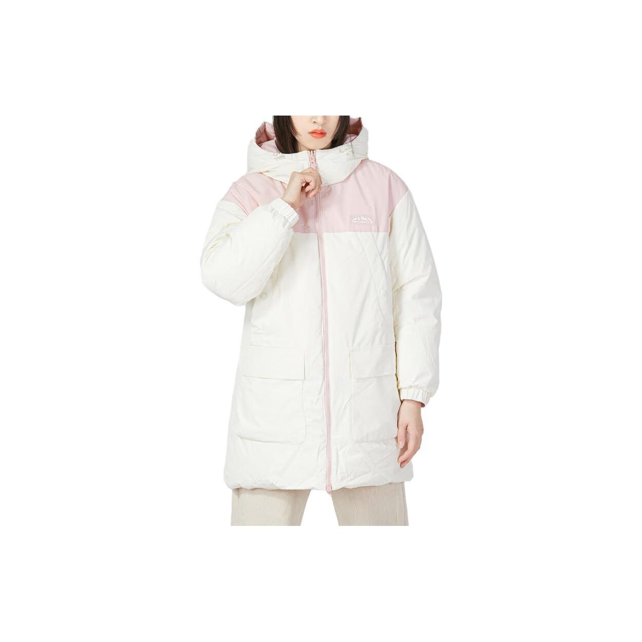 (WMNS) New Balance Classic Down Jacket Asia Sizing White Pink Women s 5PC44442-PKZ L