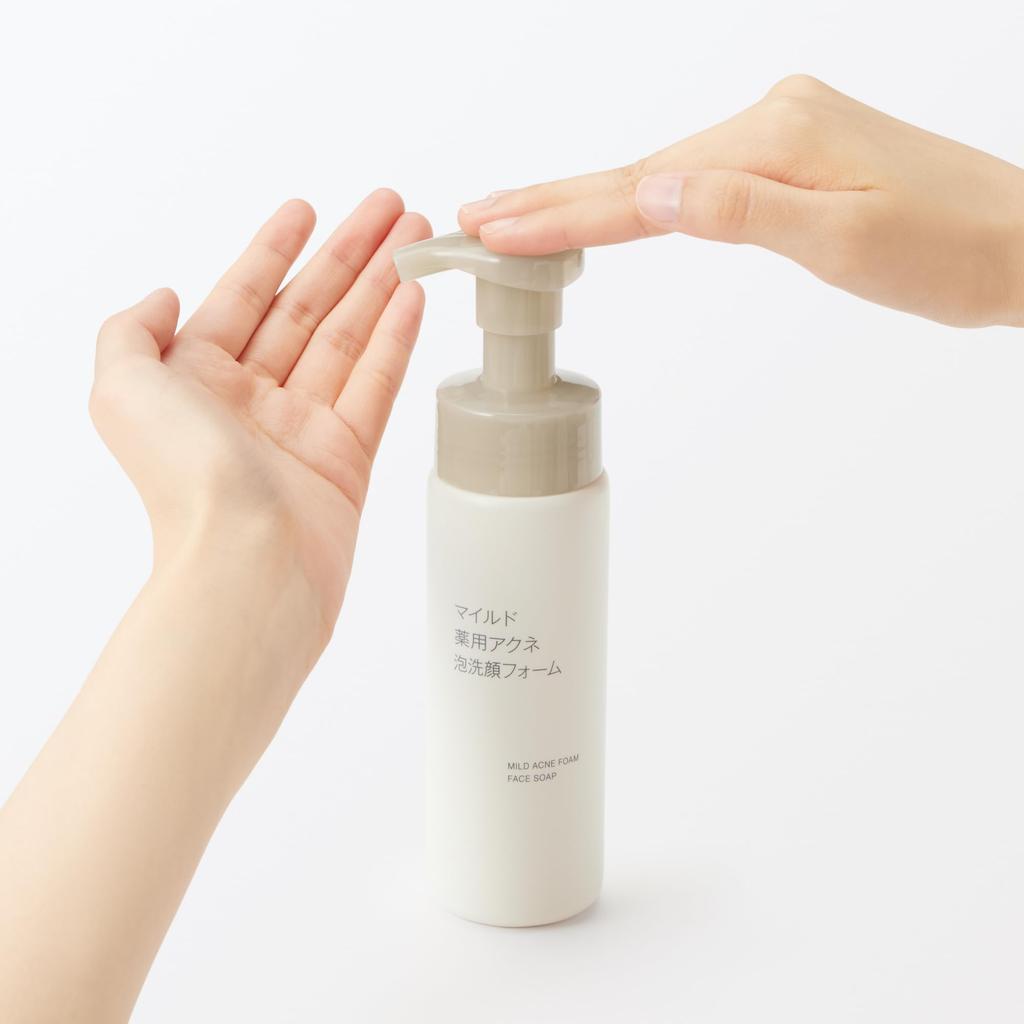 MUJI Mild Medicated Acne Foaming Facial 83941147 Cleanser, 200mL,