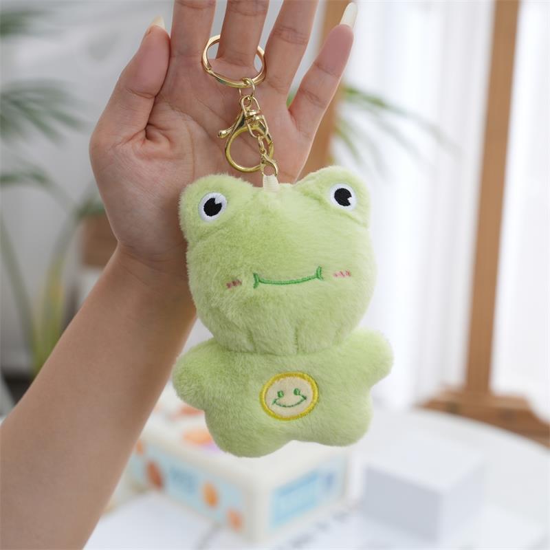 Smiling Face Healed Couple Children Plush Keychain Cartoon Animal Doll Bag Car Cute Plush Hanging Ornament Fox Shaped Toys
