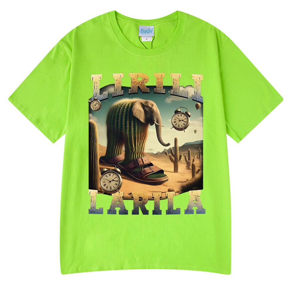 

Лирили Ларила Смешная Итальянская Маразматичная Мем Футболка Мужская Женская Графический Принт Футболки Летняя Хлопковая Одежда Футболка с Коротким Рукавом 2XL