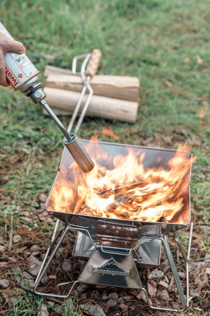 CAMPING MOON Giga Power Torch for Bonfires, Fireman, Compatible with CB Cans, Outdoor Cooking, MT-3915-CB
