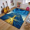 Mystical Mountain Under Aurora Patterned Carpet, Non Slip Mat Suitable for Living Room and Bedroom Sofas